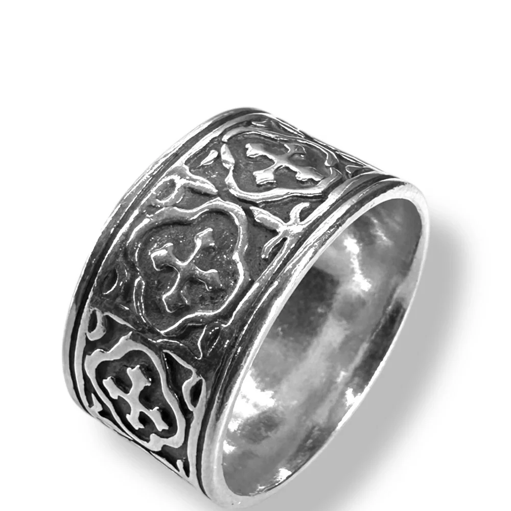 Vintage Wide Band Sterling Silver Ring